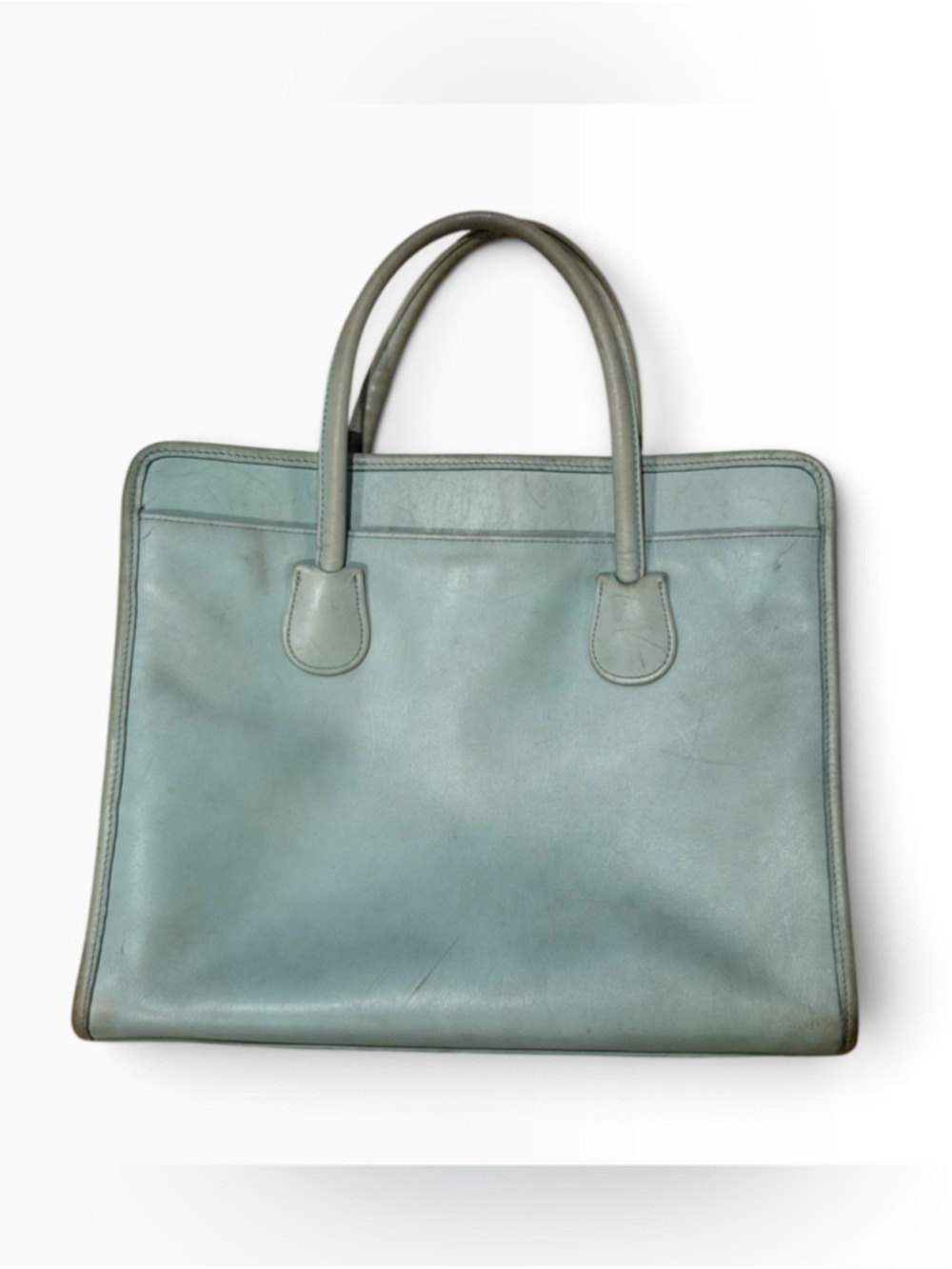 Coach Alesa Medium Top Handle Tote Bag 7302 Aqua Mint 1997 - Picture 2 of 11